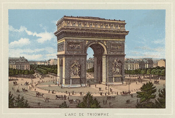 L Arc De Triomphe (colour litho)