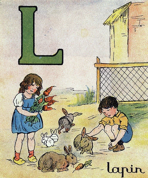 L letters: rabbit, c.1920 (print)