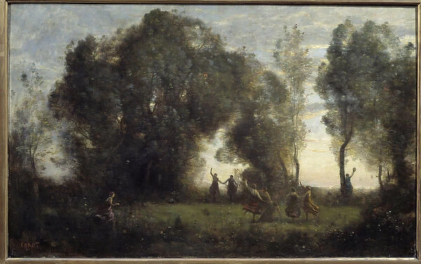 La danse des nymphes painting by Camille Corot (1796-1875) 1860 Sun