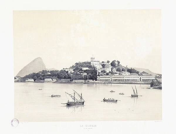 La Gloria, Rio de Janeiro, 1861 (sepia tinted lithograph)
