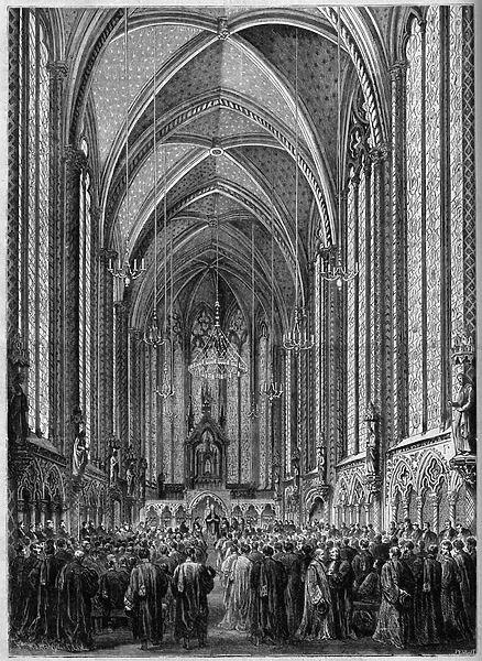 La messe du Saint Esprit, celebree a la Sainte Chapelle de Paris