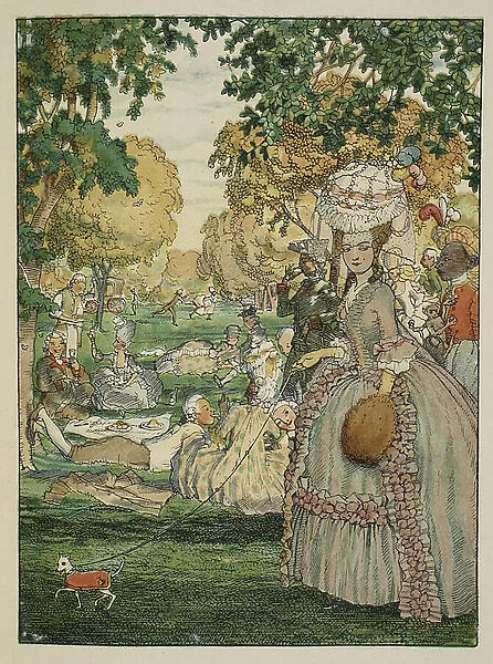 La Promenade, 1918 (colour litho)