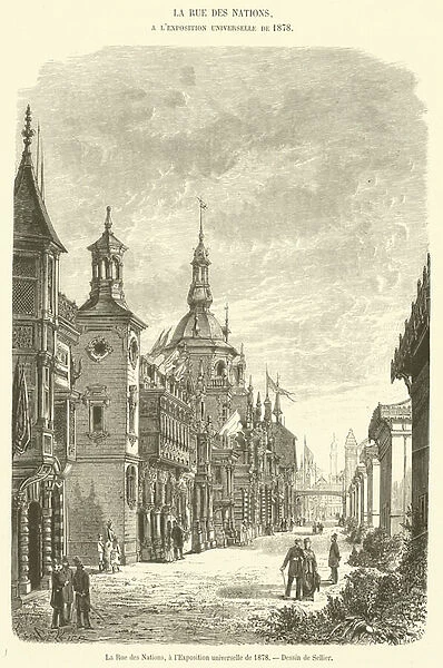 La Rue des Nations, a l Exposition universelle de 1878 (engraving)
