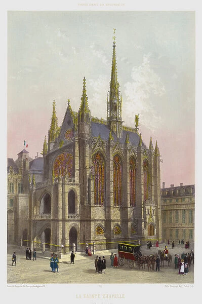 La Sainte Chapelle (colour litho)