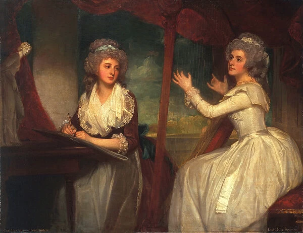 Lady Caroline Spencer, later Viscountess Clifden, and her sister, Lady Elizabeth Spencer
