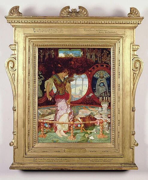 The Lady of Shalott, c. 1886-1905 (oil on panel) (see also 62953)