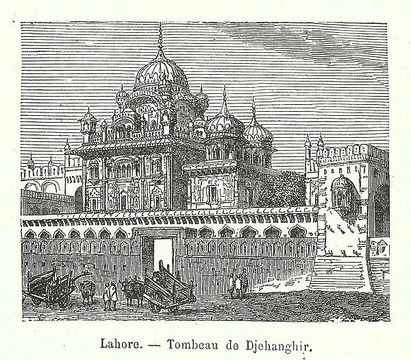 Lahore, Tombeau de Djehanghir (engraving)
