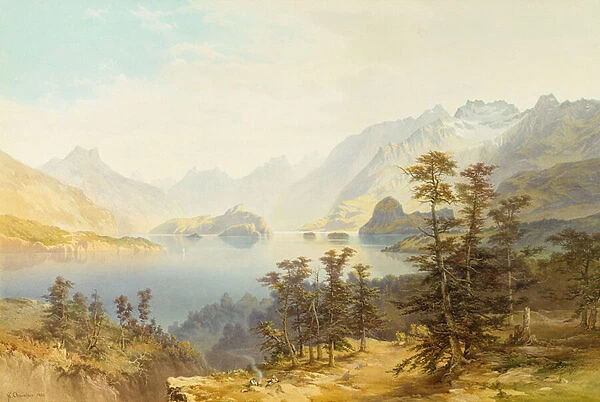 Lake Manapouri, South Island, New Zealand, 1882 (w  /  c)
