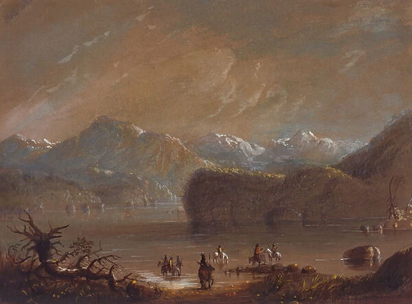 Lake, Wind River Mountains, c. 1837 (w  /  c on paper)