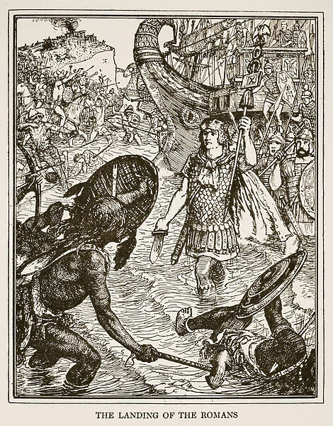 The Landing of the Romans, illustration from A History of England by C. R. L