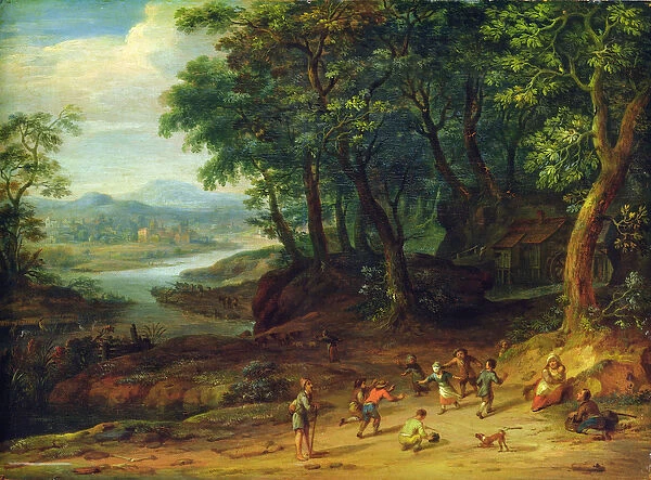 Landscape, 1728 (oil on panel)