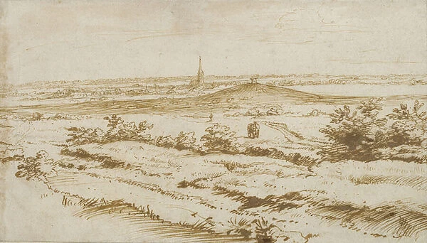 Landscape near Appeldoorn, 1680 (pen and brown ink)