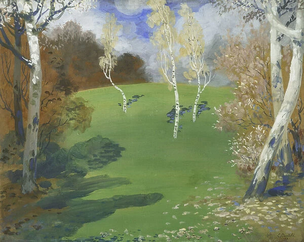 Landscape; Paysage, 1917 (gouache on board)