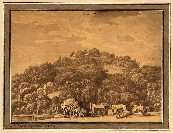 Landscape with Temple, 1764 (wash on paper)