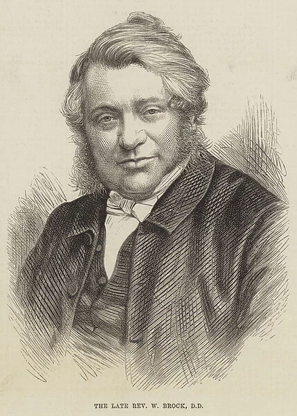 The late Reverend W Brock, DD (engraving)
