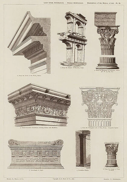 Later Greek Architecture, Roman Architecture (engraving)