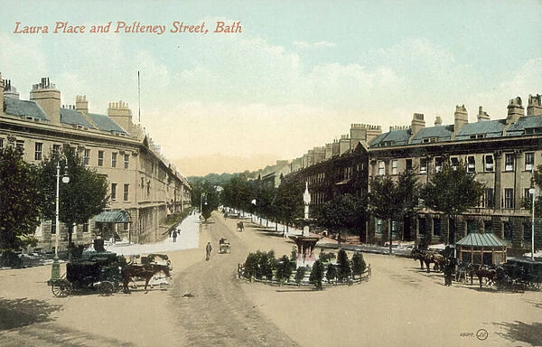 Laura Place and Pulteney Street, Bath (colour photo)