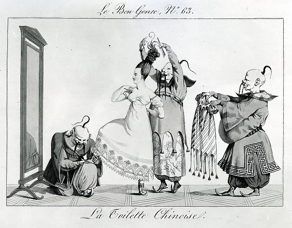 Le Bon Genre - La Toilette Chinoise, 1813 (etching)