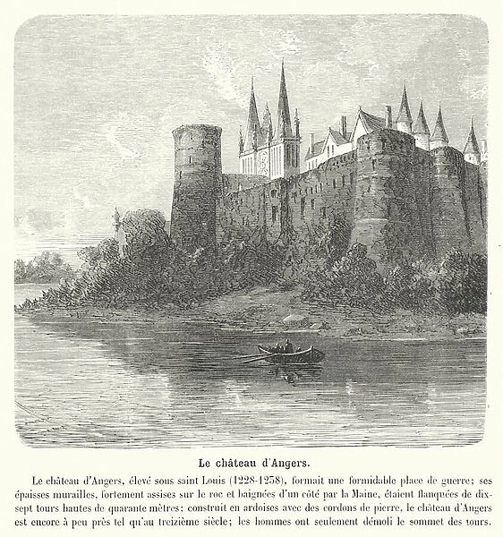 Le chateau d Angers (engraving)