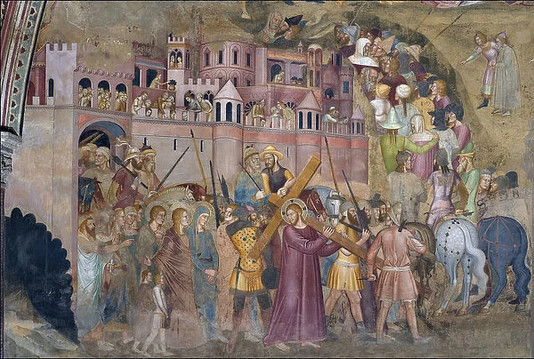 Le Christ portant la Croix - Christ carrying the Cross - Fresque de la chapelle des
