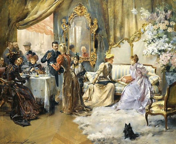 Le Gouter Au Salon Du Peintre, 1891 (oil on canvas)