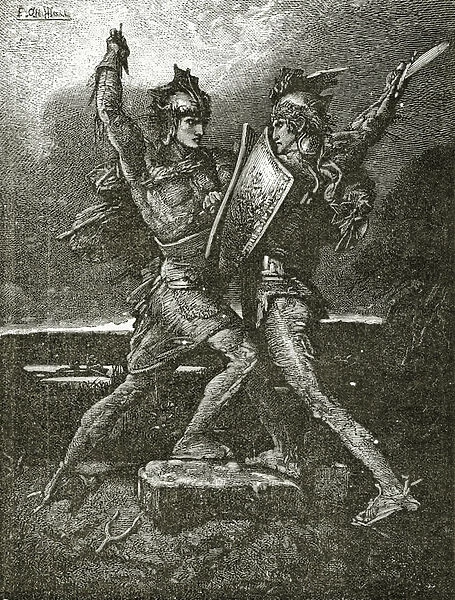 Le Mariage de Roland, 19th Century (b  /  w engraving)