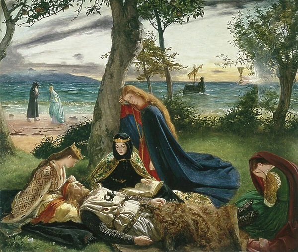 Le Morte d'Arthur, 1860 (oil on millboard)