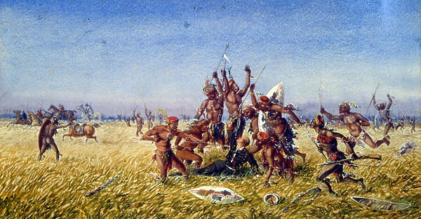 Le prince imperial is killed in Zululand, 1879 (watercolour)