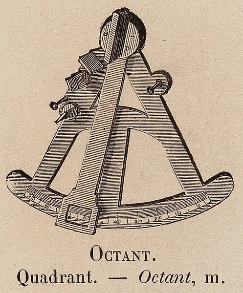 Le Vocabulaire Illustre: Octant; Quadrant (engraving)