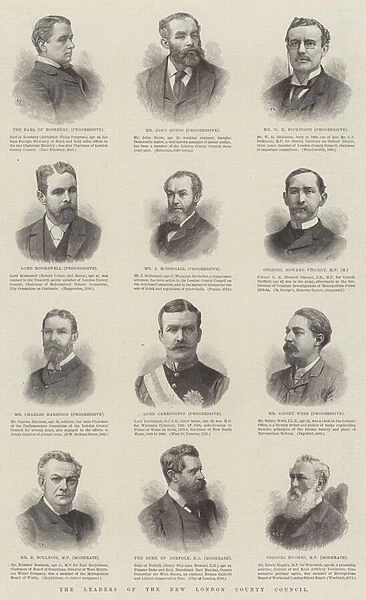 The Leaders of the New London County Council (engraving)