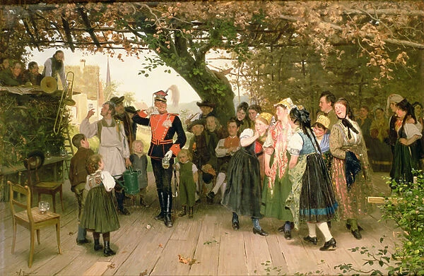 On Leave, 1883 (oil on canvas)