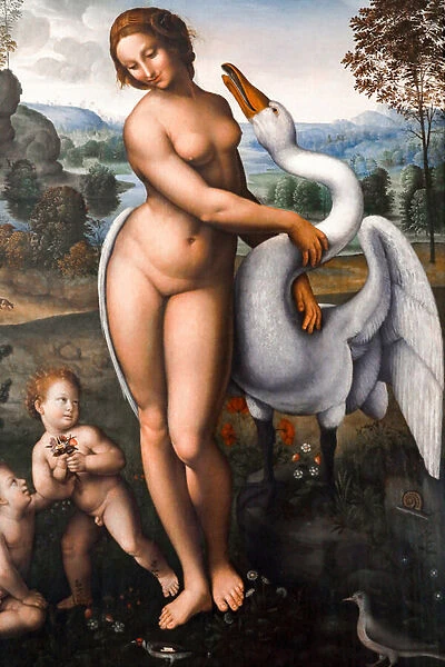 Leda and the Swan, Oil on canvas