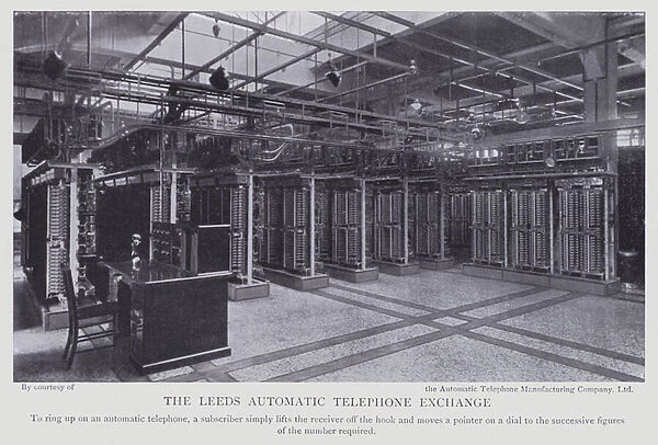 The Leeds automatic telephone exchange (b  /  w photo)
