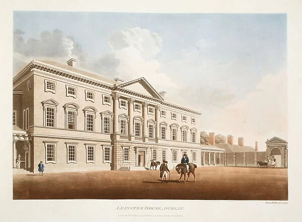 Leinster House, Dublin, 1792 (hand-coloured engraving)