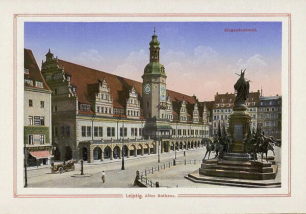 Leipzig, Altes Rathaus (colour litho)
