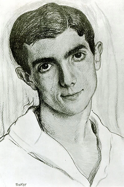 Leonid Massine (1895-1979) (pencil on paper) (b  /  w photo)