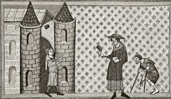 A Leper House, from Science and Literature in the Middle Ages by Paul Lacroix