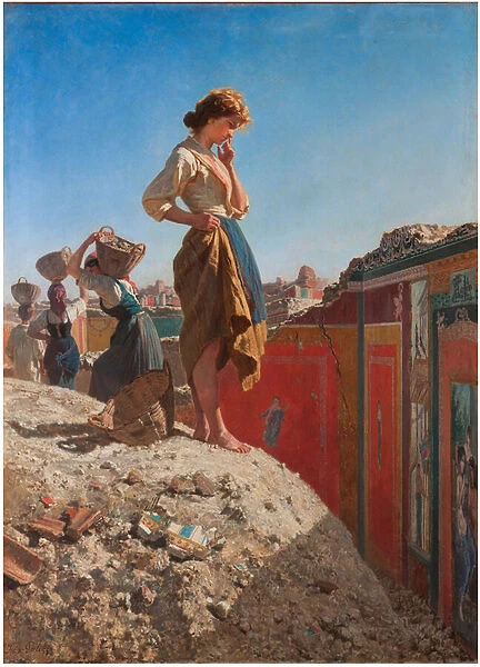 'Les fouilles a Pompei, Italie'(The excavations at Pompeii