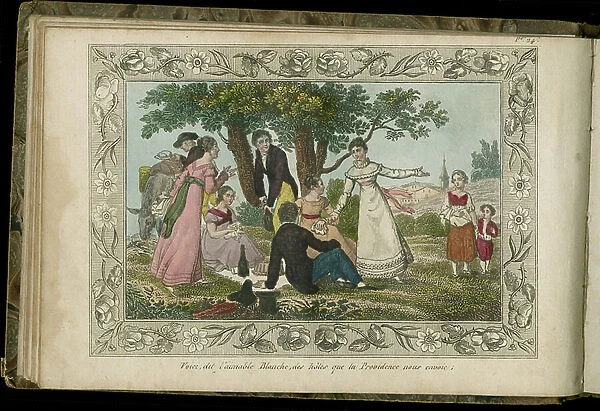 Les recreations de la campagne, ou, Petites historiettes, 1826 (hand coloured etching)