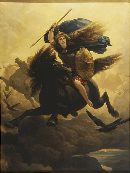 Les valkyries - The Walkueren (Valkyrien), by Arbo, Peter Nicolai (1831-1892)