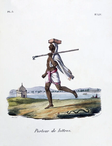 A letter carrier in India, 1828