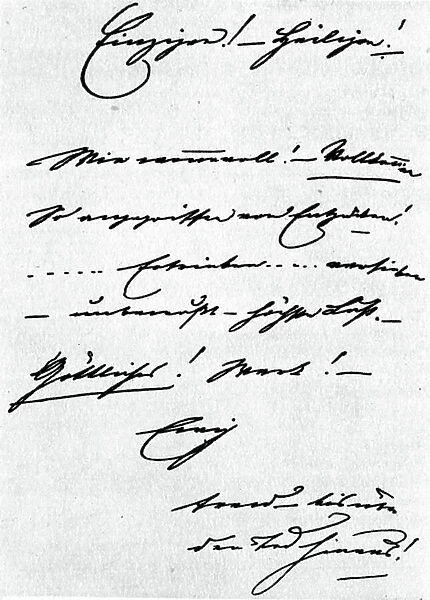 A letter to King Ludwig II of Bavaria from Wilhelm Richard Wagner