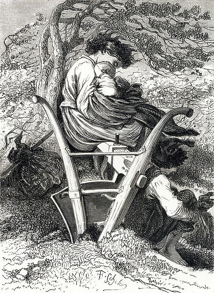 Letter V: Wind, 1868 (engraving)