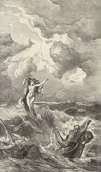 Leucothea and Odysseus (engraving)
