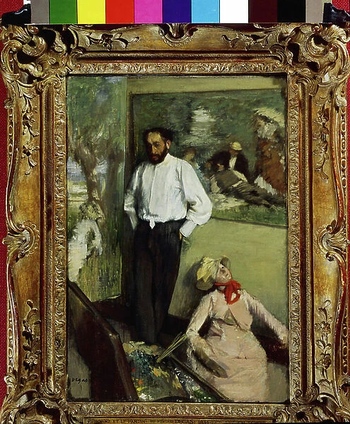 L'Homme et le Pantin ou Portrait de Henri Michel Levy dans son atelier 1879. Painting by Edgar Degas (1834-1917). Musee Calouste Gulbenkian, Lisbon, Portugal