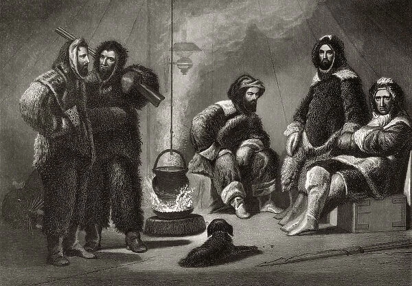 Life in the Brig, engraved by J. McGoffin, from Arctic Explorations in the Years 1853