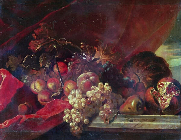 Still life of fruit (oil on canvas)