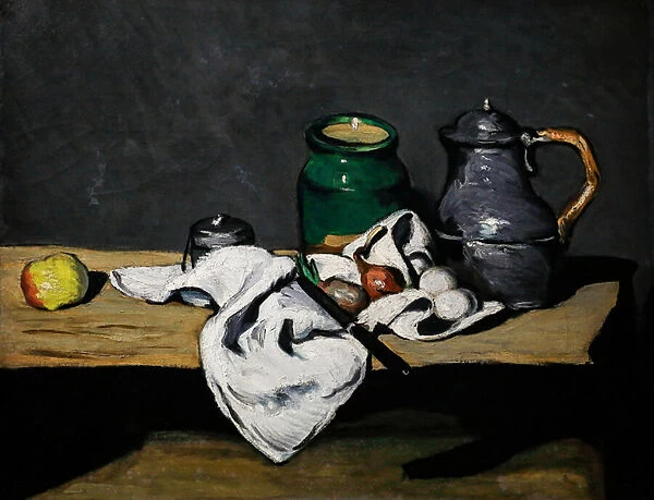 Still life with a kettle, 1867-1869 (Oil on Canvas)