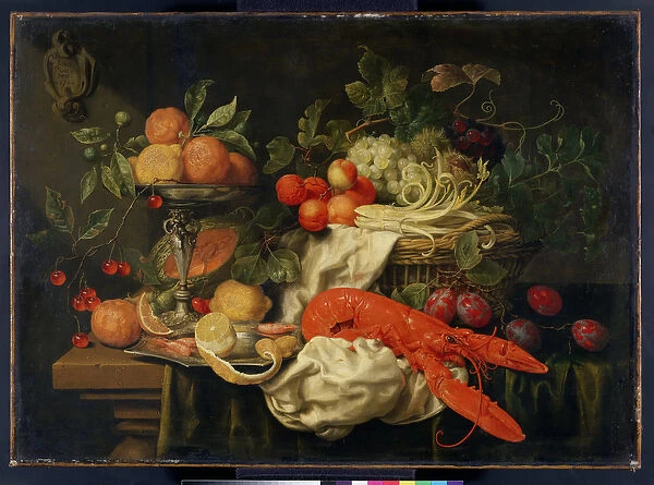 Still Life with Lobster, 1660 (oil on canvas)