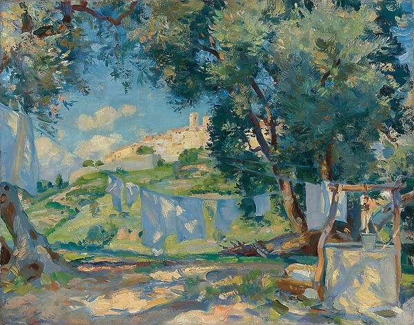 A Light Breeze, Biot, Provence, (oil on canvas)